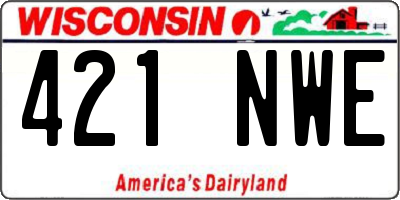 WI license plate 421NWE