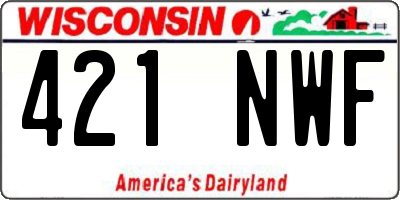 WI license plate 421NWF
