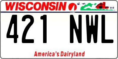 WI license plate 421NWL
