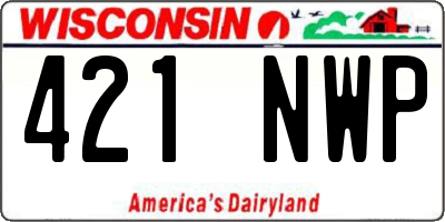 WI license plate 421NWP