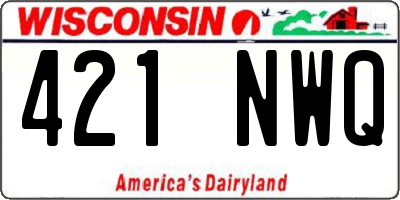 WI license plate 421NWQ