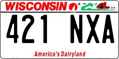 WI license plate 421NXA