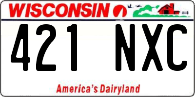 WI license plate 421NXC