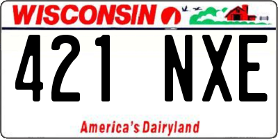 WI license plate 421NXE