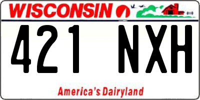 WI license plate 421NXH