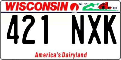 WI license plate 421NXK