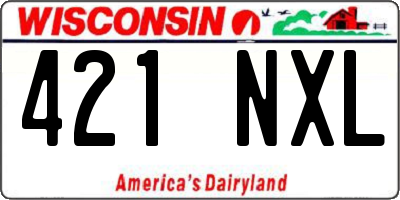 WI license plate 421NXL