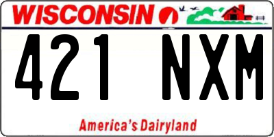 WI license plate 421NXM