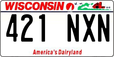 WI license plate 421NXN