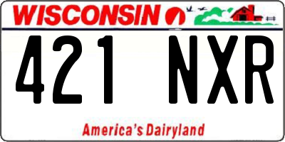 WI license plate 421NXR