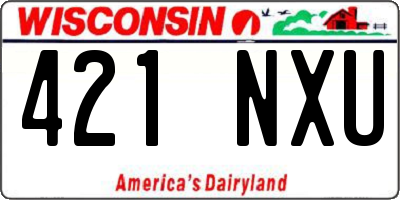 WI license plate 421NXU