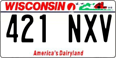 WI license plate 421NXV