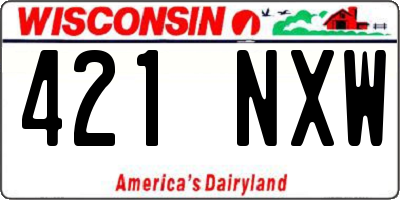 WI license plate 421NXW