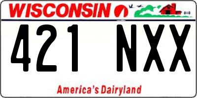 WI license plate 421NXX