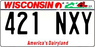 WI license plate 421NXY
