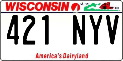 WI license plate 421NYV