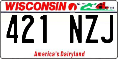 WI license plate 421NZJ