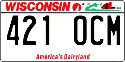WI license plate 421OCM