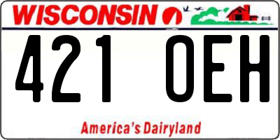 WI license plate 421OEH