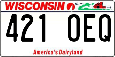 WI license plate 421OEQ