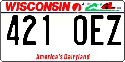 WI license plate 421OEZ