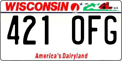 WI license plate 421OFG