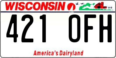 WI license plate 421OFH