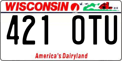 WI license plate 421OTU