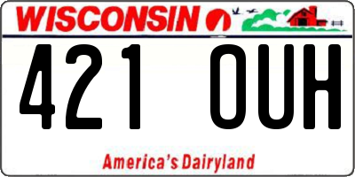WI license plate 421OUH