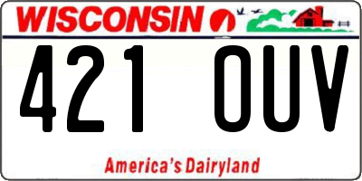 WI license plate 421OUV
