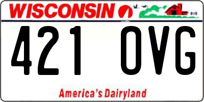 WI license plate 421OVG