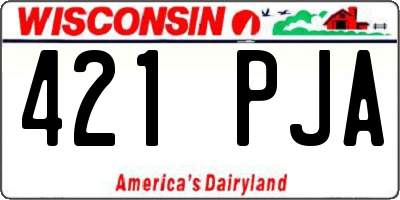 WI license plate 421PJA