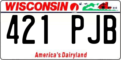WI license plate 421PJB