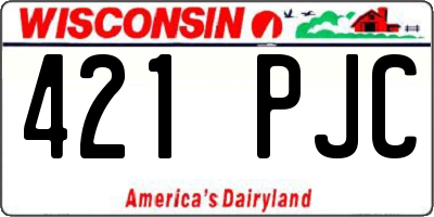 WI license plate 421PJC