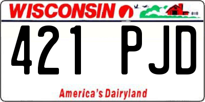 WI license plate 421PJD