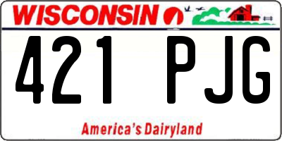 WI license plate 421PJG