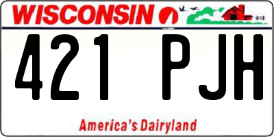 WI license plate 421PJH
