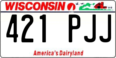 WI license plate 421PJJ