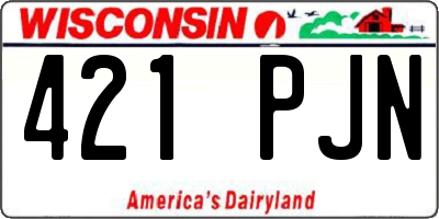 WI license plate 421PJN