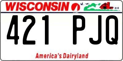 WI license plate 421PJQ