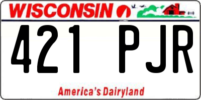 WI license plate 421PJR