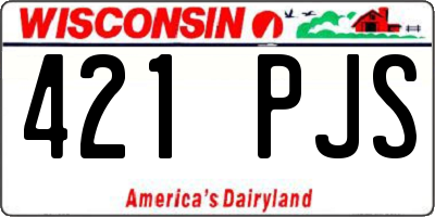 WI license plate 421PJS