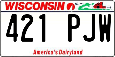 WI license plate 421PJW