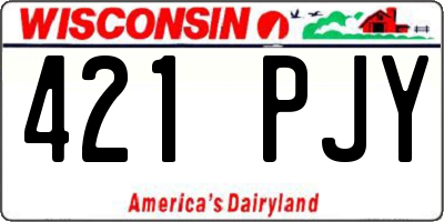 WI license plate 421PJY
