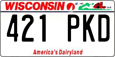 WI license plate 421PKD
