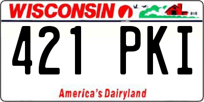 WI license plate 421PKI