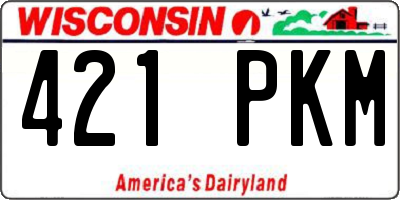 WI license plate 421PKM