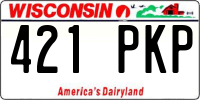 WI license plate 421PKP