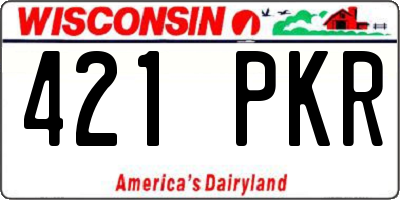 WI license plate 421PKR