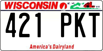 WI license plate 421PKT
